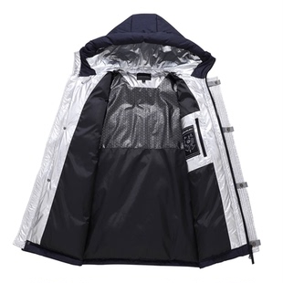 中国队羽绒服加肥加大中长款三防石墨烯科技保暖连帽外套冲锋衣冬