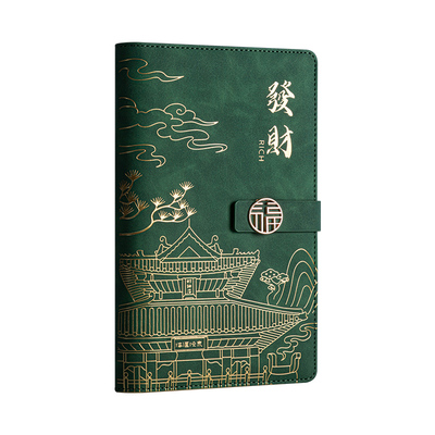 2025新款复古烫金文案存单夹