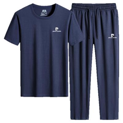 纯棉运动套装男夏季青中年运动服