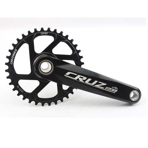 山地自行车曲柄CNC铝合金中空一体GXP三钉直装曲柄 155/160/165mm