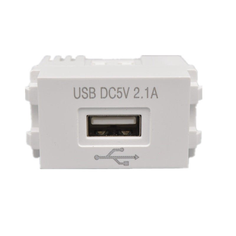 128型USB电源模块220V插座5V变压安卓2.1A手机充电面板插头功能件