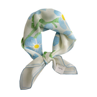 白兰香丨清新100%桑蚕丝65方巾真丝双绉丝巾2025新款夏季女送长辈