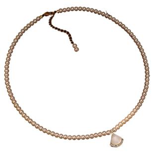 天然母贝裙子珍珠项链颈链女款2025新款轻奢小众小米珠项链配饰女