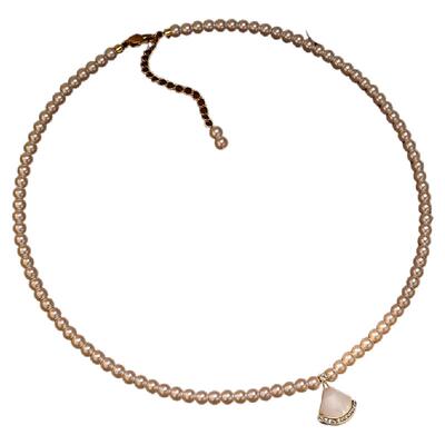 饰悟天然母贝小裙子吊坠珍珠项链