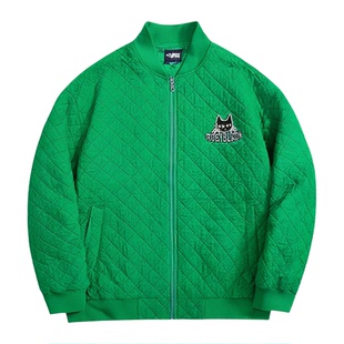 a02夹棉外套女春秋新款潮酷宽松薄款棉服休闲简约外搭棒球服