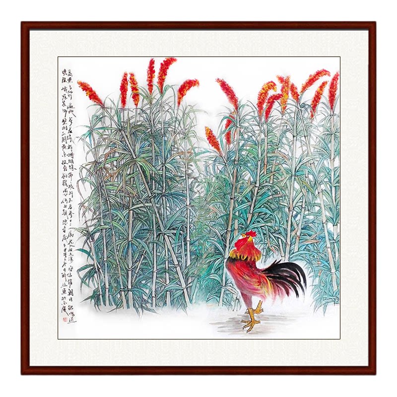 手绘国画大幅巨幅高档真迹大公鸡
