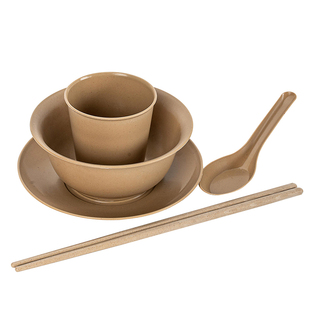 一次性碗食品级家用餐具碗筷套装勺子露营环保饭碗耐高温野餐聚餐