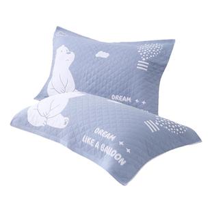 枕巾一对装纱布全棉枕头巾2025新款比纯棉高档枕头垫巾防头油家用