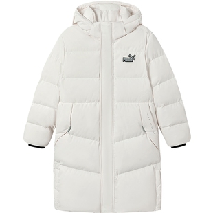 PUMA彪马童装新款儿童长款羽绒服男童女童羽绒外套防风防泼水冬装