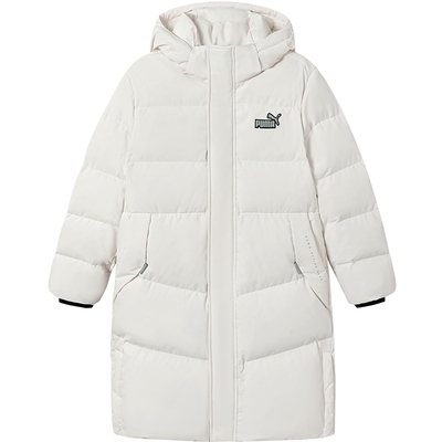 PUMA彪马童装新款儿童长款羽绒服男童女童羽绒外套防风防泼水冬装