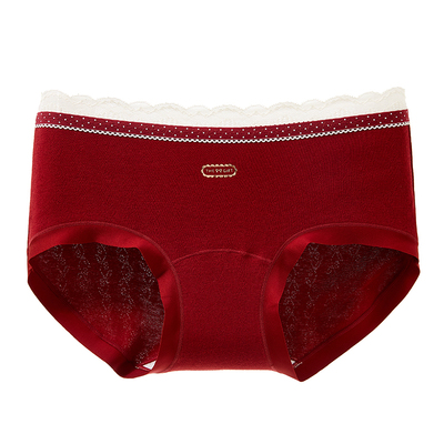 六只兔子红色棉质抑菌底裆内裤