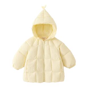 女童羽绒服2025新款高充绒量女宝宝中长款90白鸭绒羽绒防寒服冬季