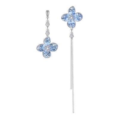 【海盐冰晶】#碎冰花朵流苏耳环