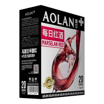 奥兰小红帽每日红酒马瑟兰半甜红葡萄酒3L盒装西拉干红微醺晚安酒