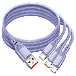 沐泽煜一拖三数据线适用苹果华为安卓66W超级快充充电线3typec多头多功能双typec三合一