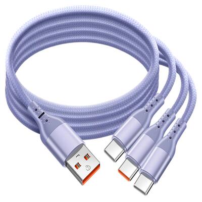 66W超级快充3typec一拖三数据线