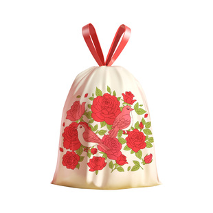 自动收口印花垃圾袋免撕加厚家用手提式抽绳厨房办公室塑料袋特厚