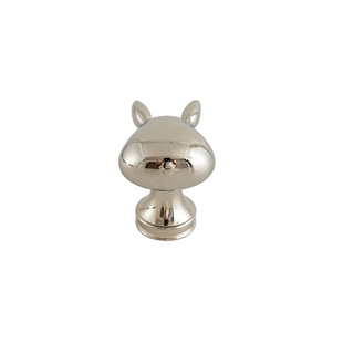 复古钛银单孔拉手衣柜法式北欧简约银色中古风极简抽屉橱柜门把手