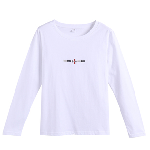 全棉长袖t恤女2025新款秋冬韩系宽松遮肚子上衣纯棉打底衫女内搭