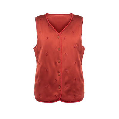 辽锦柞蚕丝新中式国风保暖马甲