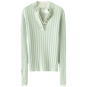 太喜欢这个气质！100%山羊绒衫女纯羊绒毛衣针织打底衫套头秋冬季