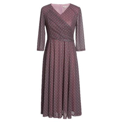 简爱诺专柜收腰V领连衣裙