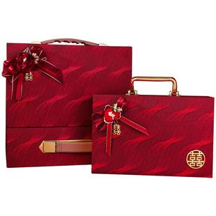 彩礼钱盒子订婚用品大全结婚礼下聘礼箱提亲礼金箱彩礼盒现金10万