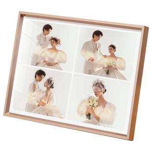 结婚纱照相框摆台定制四宫格多宫格洗照片相片定制作水晶摆台相框