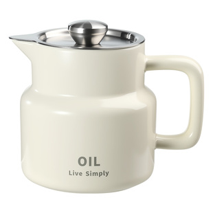 家用猪油罐带把手耐高温食品级大容量陶瓷罐厨房高颜值带盖装油罐