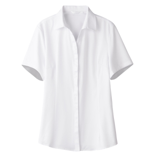 大码白衬衫女2025新款薄款胖mm职业正装工作服面试套装短袖衬衣夏