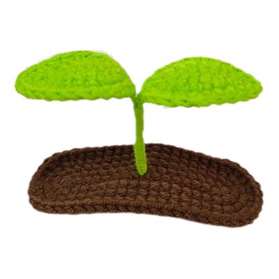 手工向日葵花朵泡芙发夹刘海边夹发饰野孩子小草儿童头饰BB夹成品