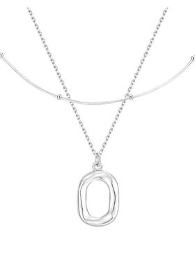 中国黄金珍尚银纯银双层锁骨链