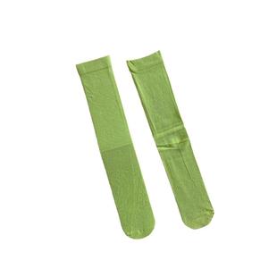 A CHIC带香味的袜子韩国精品全棉火龙果粉小腿袜咖色系长筒堆堆袜