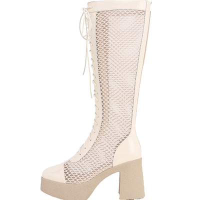 罗马凉鞋女粗跟2020高筒凉靴方头