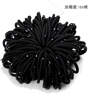 加粗黑色发圈女扎头发简约绑头绳高弹力皮圈大人皮套粗头绳橡皮筋