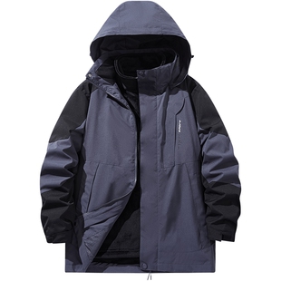 回力三合一冲锋夹克男士春秋冬季2025新款工装外套男生登山防风衣