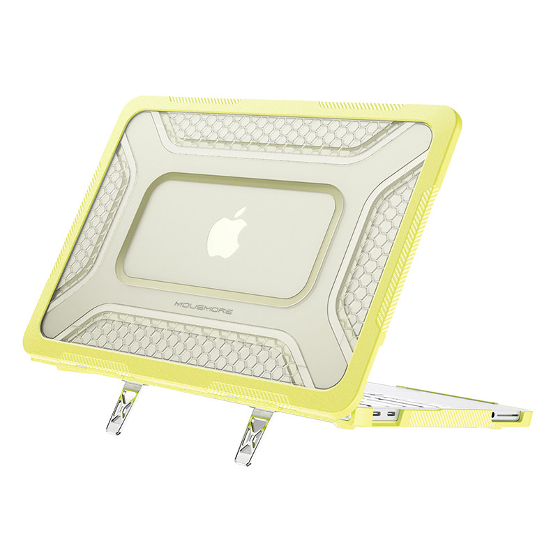 mousmore适用2025苹果MacBook Neo笔记本pro14 M5磨砂Air13/15透明防摔软边保护壳13.6轻薄全包套支架碳纤维