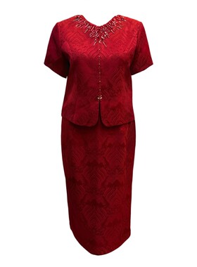 婚宴醋酸敬酒礼服妈妈两件套套装