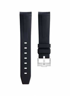 氟橡胶手表带适用劳力士黑绿蓝水鬼迪通拿GMT格林尼治游艇名仕男