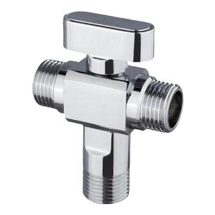 潜水艇一进四出角阀厨房洗碗机进上水口三通分水阀全铜大流量球阀