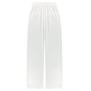 白色冰丝阔腿裤女夏季薄款高腰垂感防晒凉凉裤休闲窄版直筒西装裤