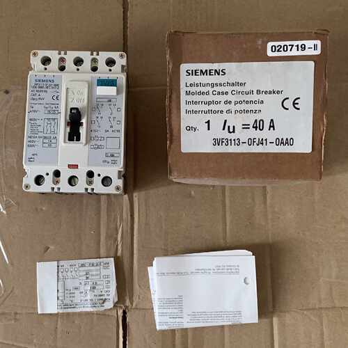 议价西门子3VF3113-0FJ41-0AA0塑壳断路器40A 空气开关 SIEMENS