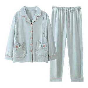 月子服夏季纯棉透气产后哺乳孕妇睡衣夏薄款6月份产妇夏天家居服5