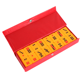 骨牌特号大号天九牌米黄色密胺有机三友牌九32张牌九包邮送色子