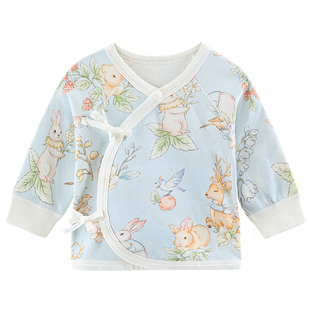 早产儿衣服48码婴儿宝宝上衣全背衣4斤5斤45码a类纯棉秋冬款小码