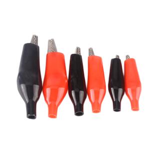 鳄鱼夹子护套夹测试夹小电线夹电源电瓶夹搭电接测夹大中小号黑红