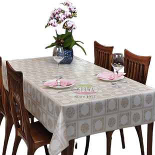 进口桌布日本台布ＭEIWA仿蕾丝抽纱防水防烫光面易擦pvc材质高档