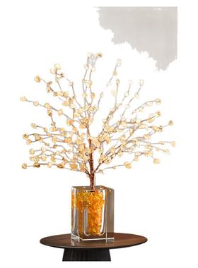 入门玄关水晶树发财树摆件