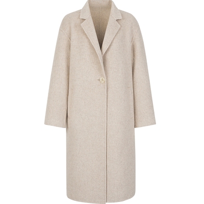 KBNE毛呢外套长款双面呢子大衣小个子2025新款气质高级感秋冬女装