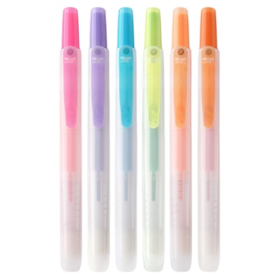 点石按动荧光笔学生用标记